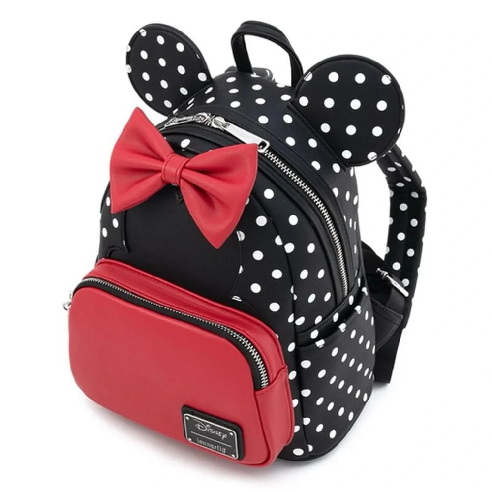 Disney Minnie Mouse Black & White Polka Dot Cosplay Mini Backpack